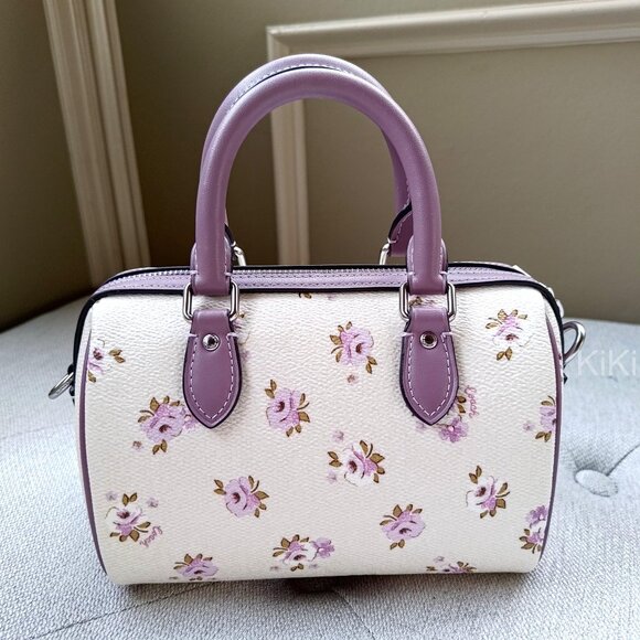 Coach Mini Rowan Crossbody Bag With Floral Print CAL69 - Picture 6 of 15